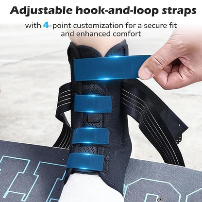 Ankle Brace for Sprained Ankle, Ankle Brace for Women Men Adjustable & Air Fabric Cool With 2 Removable Side Splints, Ankle Stabilizer for Basketball, Volleyball, Sports, Injury Recovery (X-Large)