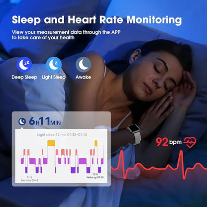 LIVIKEY Fitness Tracker Watch with Heart Rate Monitor, Activity Tracker with Pedometer, Sleep Monitor, Calories & Step Counter, IP68 Waterproof Smart Watches for Women Men Fitness Watch for Sports