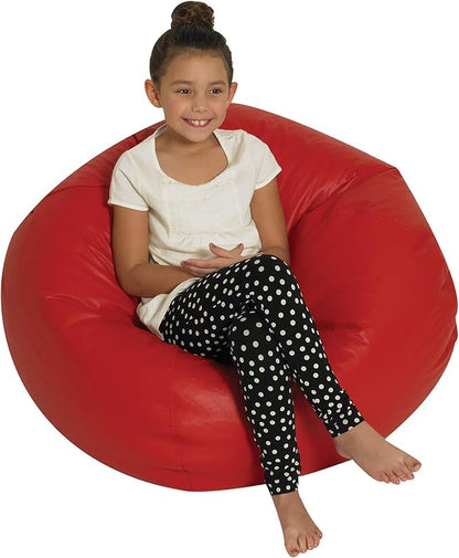 Children's Factory-CF610-007 35" Kids Bean Bag Chairs, Flexible Seating Classroom Furniture, Beanbag Ideal for Boy/Girl Toddler Daycare or Playroom, Red