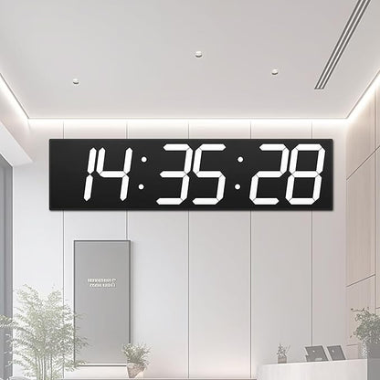 CHKOSDA Large Digital Wall Clock 28" with GPS Auto-Sync, Remote Control & Timer, Wall-Mounted for Classroom, Office, Gym, Conference Room