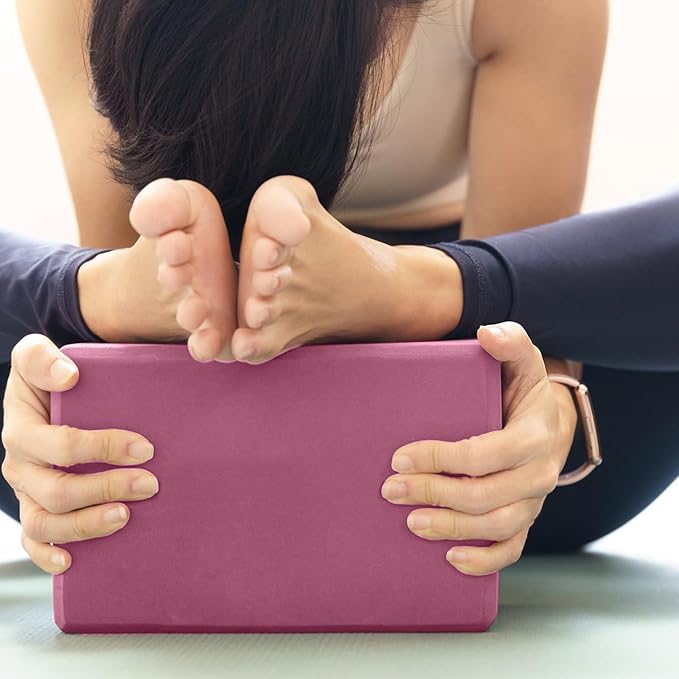 Yoga Blocks 2 Pcs, 9"x6"x3" Yoga Brick Foam Blocks EVA Foam Block Yoga Props Accessories for Yoga Pilates Stretching and Meditation
