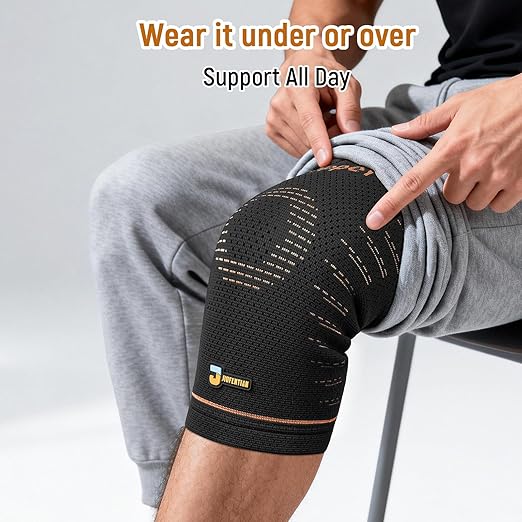 JIUFENTIAN Copper Knee Brace for Women and Men(2 Pack) knee compression sleeves for Arthritis,Running & Daily Use-Targeted Support for Joint Stability & Pain Relief(Small)