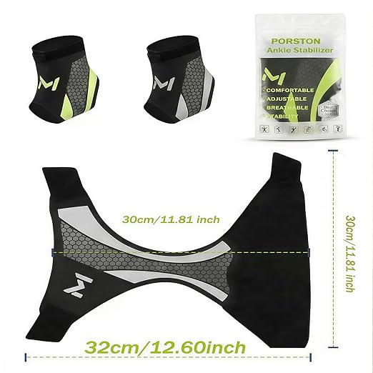2-Pack Ankle Support Brace,Adjustable Athletic Ankle Support Brace,Enhance Stability for Foot Pain,Compression Sleeve to Relieve Plantar Fasciitis for Men & Women,Grey