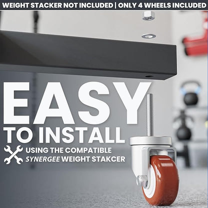Synergee Olympic Weight Plate Rack. Stackable Weight Rack. Holds 2” Plates for Powerlifting and Olympic Weight Lifting. Gym Storage Home, Garage & Commercial