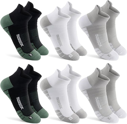 Ankle Compression Socks for Women and Men,Low Cut Compression Running Socks with Arch Support(6 Pairs)Best for Sports,Travel