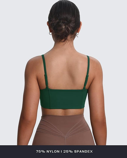 Aoxjox Women's Workout Bandeau Bras Training Fitness Running Yoga Crop Tank