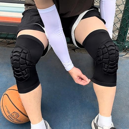 Wrestling Knee Pads for Kids Youth Adult, Knee Compression Sleeve for Basketball Volleyball Football, 1 Pair Short Knee Pads Sleeves ((#2) Black-2pcs,Small)
