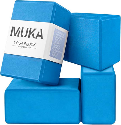 Muka Yoga Blocks 4x6x9 Inch, High Density EVA Foam Yoga Brick for Meditation, Pilates
