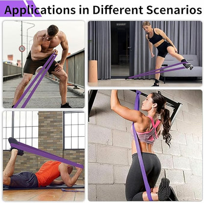 12-Pack Resistance Bands Set - Pull Up Assist, Strength Training & Physical Therapy for Home Gym | Exercise Loop Bands for Men & Women