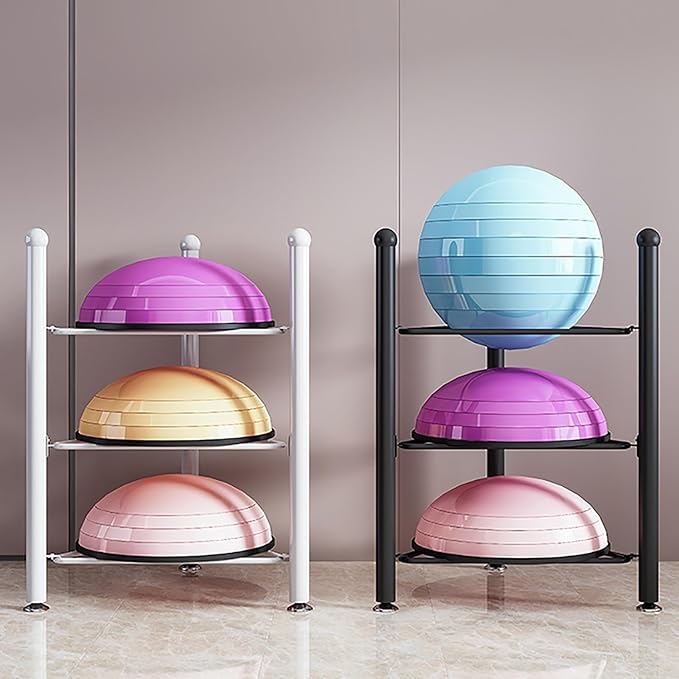 Floor Stand Storage Organizer for Balance Balls - 3/5/6/7 Tier Rack for Home Gym - Ideal for Bosu, Slam Balls, and Medicine Balls