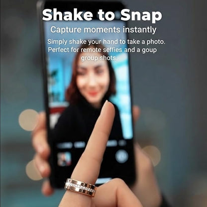 Diamond Smart Ring for Women, Fitness & Vital Signs Monitoring, Sleep Tracker, Remote Photography, No Subscription, Ladies Gift, iOS & Android(Gold,10#)