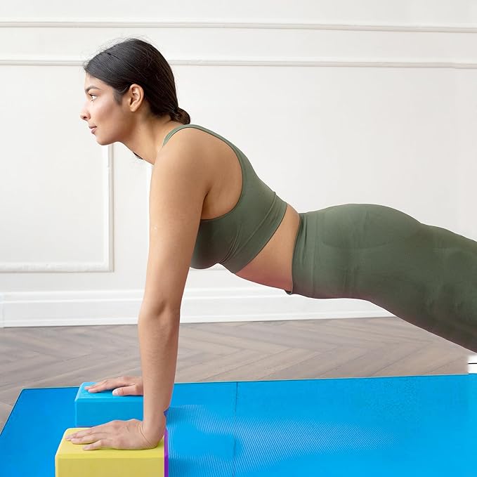 BalanceFrom 6x2 Feet 3-Panel Folding Gymnastics Mat – 1.5-Inch Thick Pad with Vinyl Surface and Carrying Handles for Tumbling, Yoga, Pilates, Home Workouts, and Martial Arts