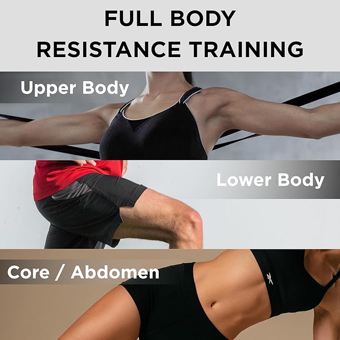 THERABAND Resistance Bands Set, Elastic Bands for Exercise & Physical Therapy, Strength Training for Upper & Lower Body Fitness