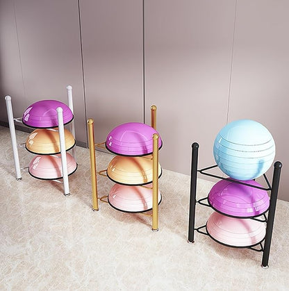 Floor Stand Storage Organizer for Balance Balls - 3/5/6/7 Tier Rack for Home Gym - Ideal for Bosu, Slam Balls, and Medicine Balls