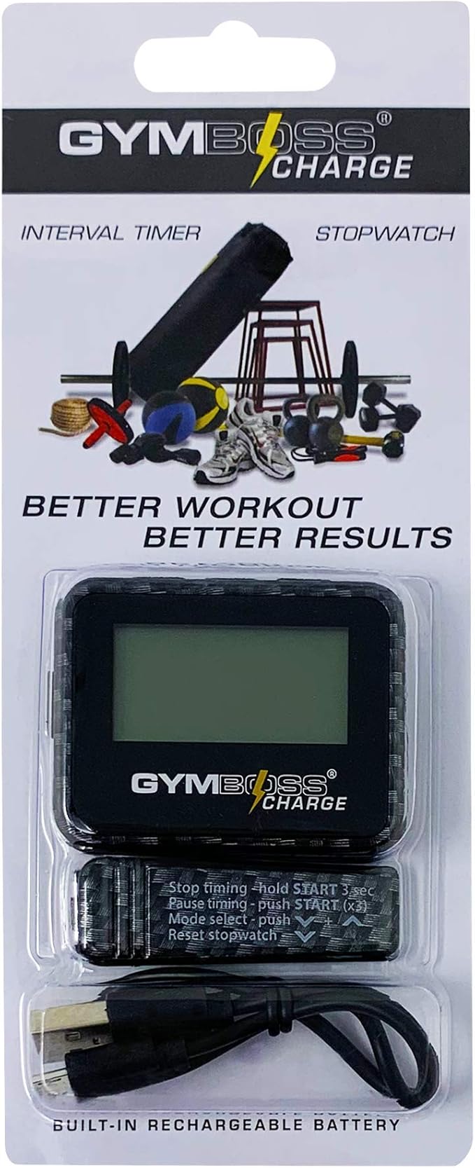 Gymboss Charge Interval Timer and Stopwatch