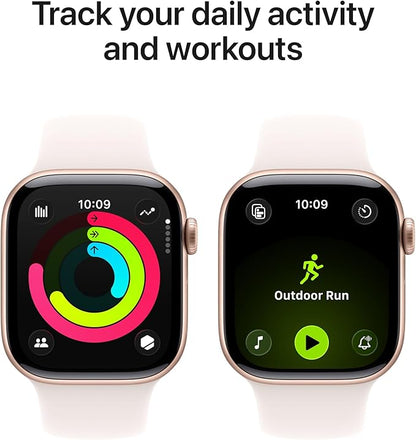 Apple Watch Series 11 [GPS + Cellular 42mm] Smartwatch with Rose Gold Aluminium Case with Light Blush Sport Band - S/M. Sleep Score, Fitness Tracker, Health Monitoring with AppleCare+ (2 Years)