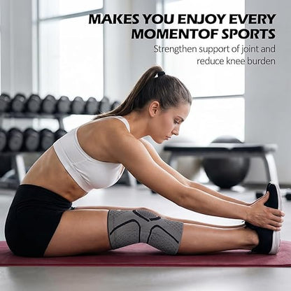 GOOGAH Knee Compression braces 2-Pack - Pain Relief Support for Arthritis, ACL & Meniscus Tears | Breathable Nylon Knee Sleeves for Men & Women | Sizes XXS-2XL