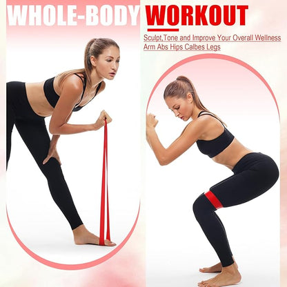Deekin 20 Pcs Resistance Bands Resistance Loop Exercise Bands Exercise Equipment Elastic Drap Ring for Women and Men Home Fitness, Gym, Yoga