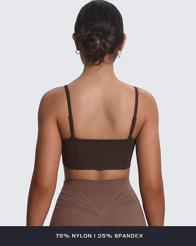 Aoxjox Women's Workout Bandeau Bras Training Fitness Running Yoga Crop Tank