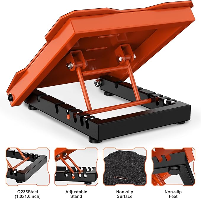 Steel Slant Board Calf Stretcher, 600 Lbs Weight Capacity 5-Level Adjustable Incline Board Squat Wedge Achilles Ankle Stretcher Non-Slip Surface for Squat, Fitness, Physical Therapy