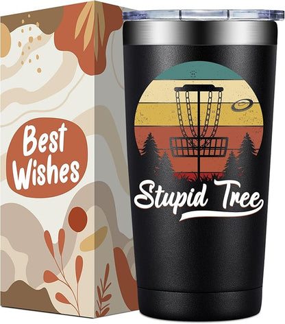Disc Golf Gifts for Men - Christmas Birthday Gifts for Disc Golf Player - DiscGolf Tree Tumbler Cup 20 oz