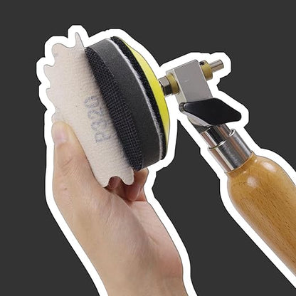 MAXMAN 50 PCS Hook and Loop Sanding Discs, 3-Inch Flex Edge Wavy Sander Pads Alumina Orbital Sandpaper 120 Grit - Perfect for Sanders Hand Drill, Bowl Sanders & Woodworking Wood Auto, No Hole