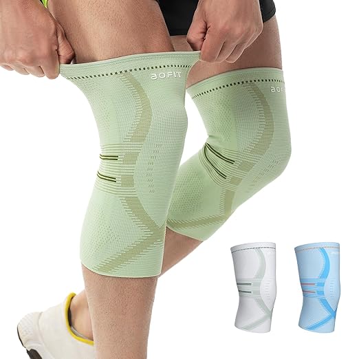 aoFIT Compression Knee Brace for Women & Men, 2 Pack AOCELL Knee Sleeve Support for Knee Joint Pain Relief, ACL, Meniscus Tear, Arthritis - Breathable for Workout, Running, Gym, Sports, Fitness M