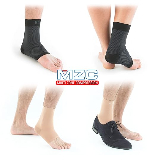 Neo-G Airflow Ankle Compression Sleeve - Sports, Daily Wear - Compression Ankle Brace, Tendonitis Support, Compression Ankle Support for Weak Ankles and Joint Pain - Airflow - S - Black