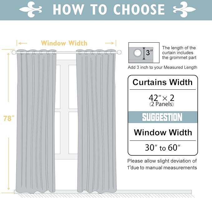 ChrisDowa 100% Blackout Curtains 78 inch Long for Bedroom with Black Liner, 2 Thick Layers Total Blackout Thermal Insulated Grommet Window Curtains 2 Panels Set (Aqua, 42 x 78 Inch)