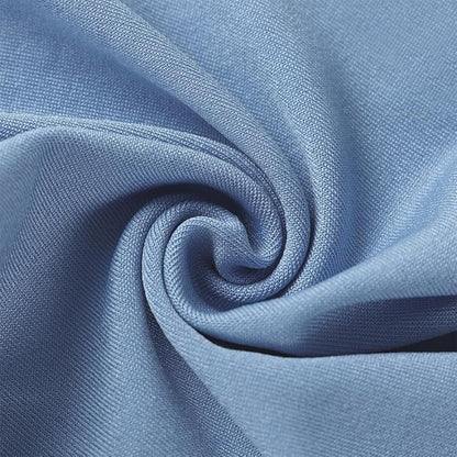 Dusty Blue Chair Sashes 50 Pack, Spandex Chair Bands Elastic Slider Chairs Bows for Wedding Party Reception Baby Shower Events Banquet Decor