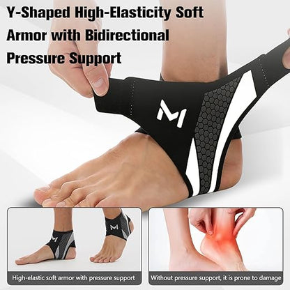 2-Pack Ankle Brace Compression Support Stabilizer,Adjustable Lace-Up Ankles Sock Sports Basketball Sprain Recovery Men Women Foot Orthopedic Grade Tendonitis Protection Plantar Fasciitis Relief,Purple
