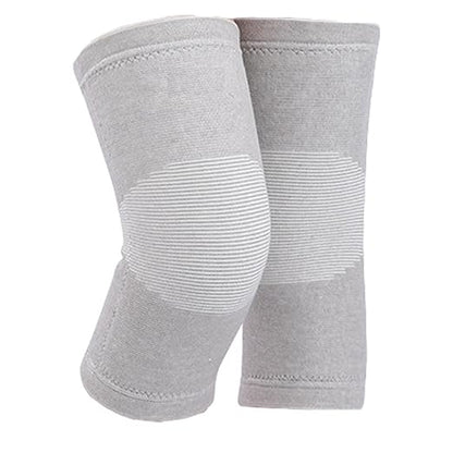 Bamboo Charcoal Knee Sleeve - Bamboo Compression Knee Sleeve for Men and Women - Elastic Warm Knee Brace for Arthritis (Gray, Small)