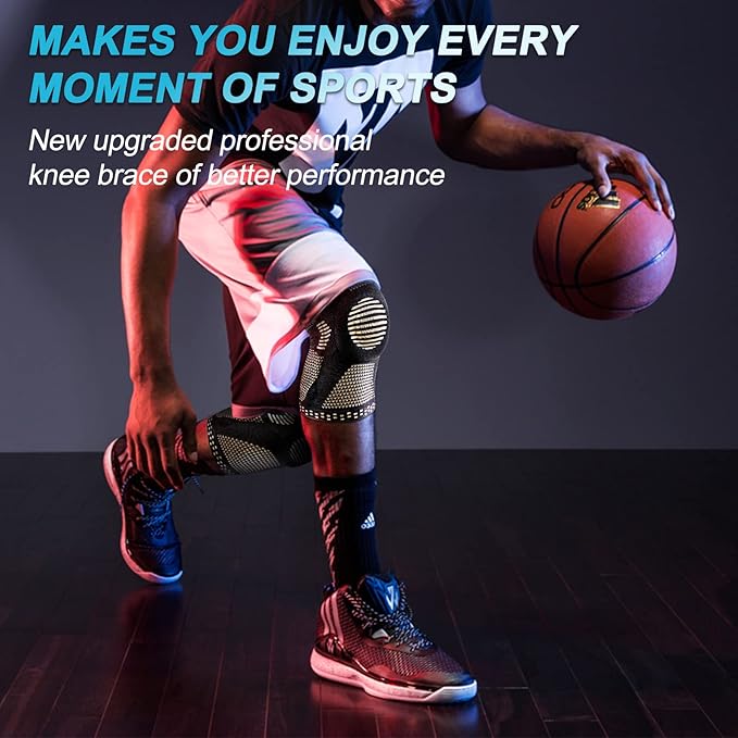 NEENCA 2 Pack Knee Braces for Knee Pain, Compression Knee Sleeves with Patella Gel Pad & Side Stabilizers, Knee Support for Meniscus Tear, Arthritis, Joint Pain, ACL, Runner, Workout