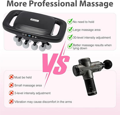 20-Head Massage Gun Set Deep Tissue, Portable Percussion Massager with 3 Modes & 30 Intensities, Muscle Massager for Legs Waist Back Pain Relief, Quiet Electric Massage Tool for Home & Gym