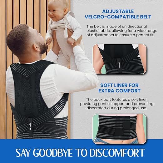 ORTONYX Back Brace Posture Corrector Clavicle and Shoulder Support for Men and Women, Upper Back Pain Relief - Scoliosis, Hunchback, Hump, Thoracic, Spine Corrector/8247