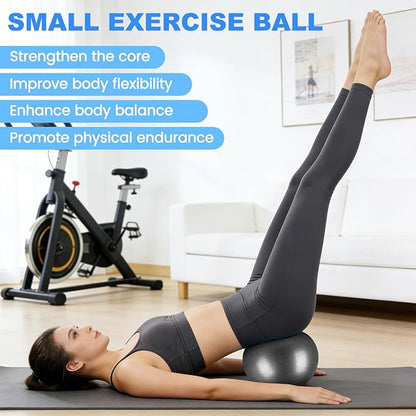 9 Inch Pilates Ball Small Exercise Ball, Workout Ball for Barre, Pilates, Yoga, Stability, Workout, Balance, Fitness at Gym Home Office