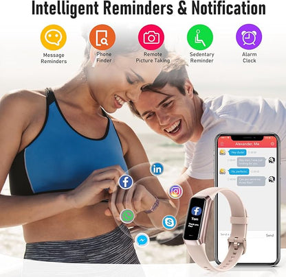 Zeacool Fitness Tracker with 24/7 Heart Rate, Blood Oxygen Blood Pressure Sleep Monitor, Activity Trackers 5 ATM Waterproof,Step Calorie Counter Pedometer Health Smart Watch for Women Men