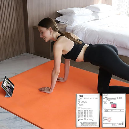 Hatha Yoga Large TPE Yoga Mat 6'x4'x1/2" Extra Thick Non-Slip Exercise Mat - for Yoga Pilates & Home Gym Workouts