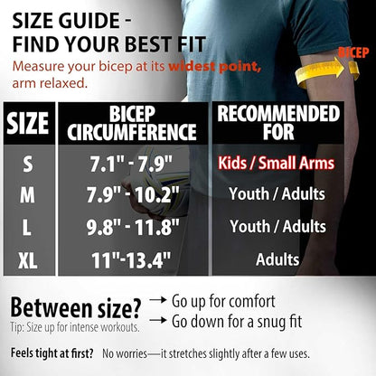 Frelaxy Padded Elbow Forearm Sleeves 2 Pack Compression Crashproof Arm Pads for Football Basketball Volleyball Soccer