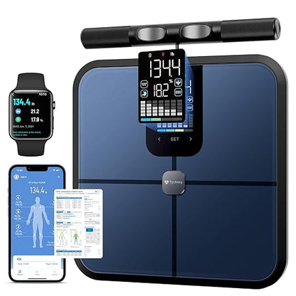 Smart Body Composition Scale for Weight Loss Tracking at Home — 8-Electrode Body Fat Scale with BMI, Muscle Mass, Visceral Fat, Daily Trend Charts, 24 User Profiles, DEXA-Comparable, FSA&HSA Eligible