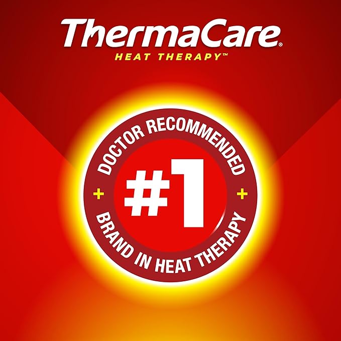 ThermaCare Menstrual Heating Pads - Portable, Adhesive HeatWraps for Period Cramps & Backache Relief - Discreet, Cord-Free Heat Therapy - Up to 8 Hours of Relief (6-Count)