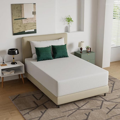 FDW | 14 Inch Full Mattress | Medium Firm | Gel Memory Foam Mattress | White | Bed in a Box, CertiPUR-US Certified | Pressure Relief, Cooling Ventilated Foam | Washable Removable Cover