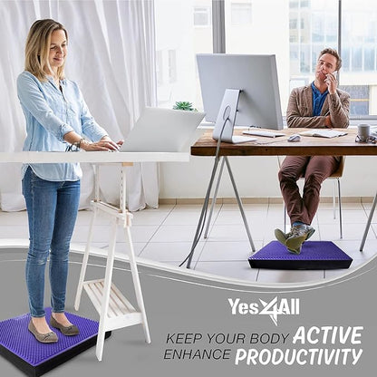 Yes4All Balance Pad, Nonslip TPE Foam Balance Pad with Upgraded Sizes - L, XL, XXL Balance Mat for Fitness, Yoga & Stability Training - Multicolor Options