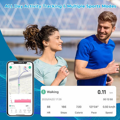 Smart Health Ring for Women Men,Fitness Rings Tracker with Blood Pressure Monitor Heart Rate Blood Oxygen Sleep Monitor IP68 Waterproof Step Counter Calorie Tracker Health Rings for Android iOS Phones