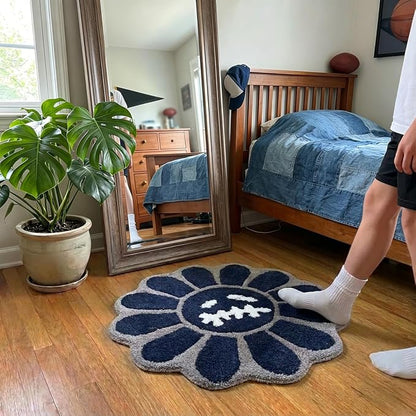 Trippy Happy Face Rug Cool Rugs Tufted Quick Dry Bath Mats