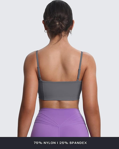 Aoxjox Women's Workout Bandeau Bras Training Fitness Running Yoga Crop Tank