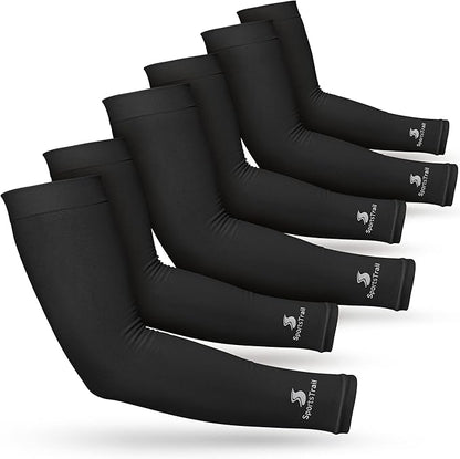 SportsTrail Cooling Arm Sleeves for Men & Women – Breathable, UV Sun Protection, Sports Arm Sleeves for Women, Men & Youth