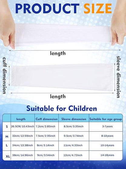 Newcotte 12 Pairs Arm Sleeves for Kids Compression Football Baseball Arm Sleeve Youth UV Protection Breathable Cooling Sleeve