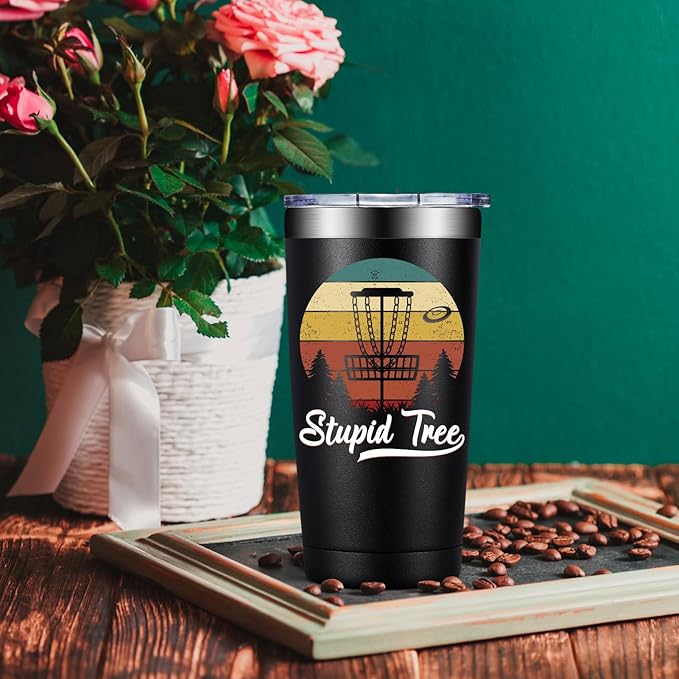 Disc Golf Gifts for Men - Christmas Birthday Gifts for Disc Golf Player - DiscGolf Tree Tumbler Cup 20 oz