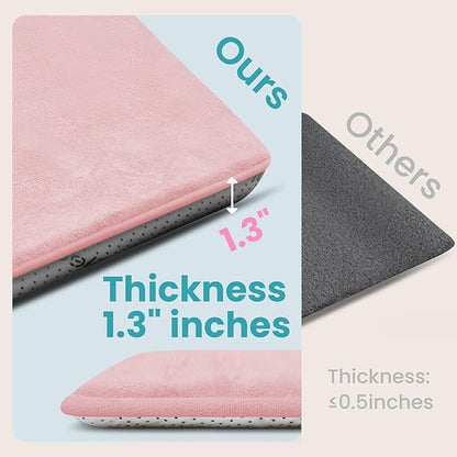 Huloo Sleep Baby Play Mat for Floor,Large 79"×79" Playpen Mat for Toddler,Infant,Kids,1.3" Thick Non-Slip Nursery Rug,Water Repellent Soft Padded Activity Mats for Tummy Time, Crawling,Playroom（Pink）